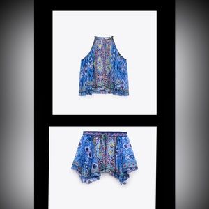 Zara matching set halter top and skirt Coord set